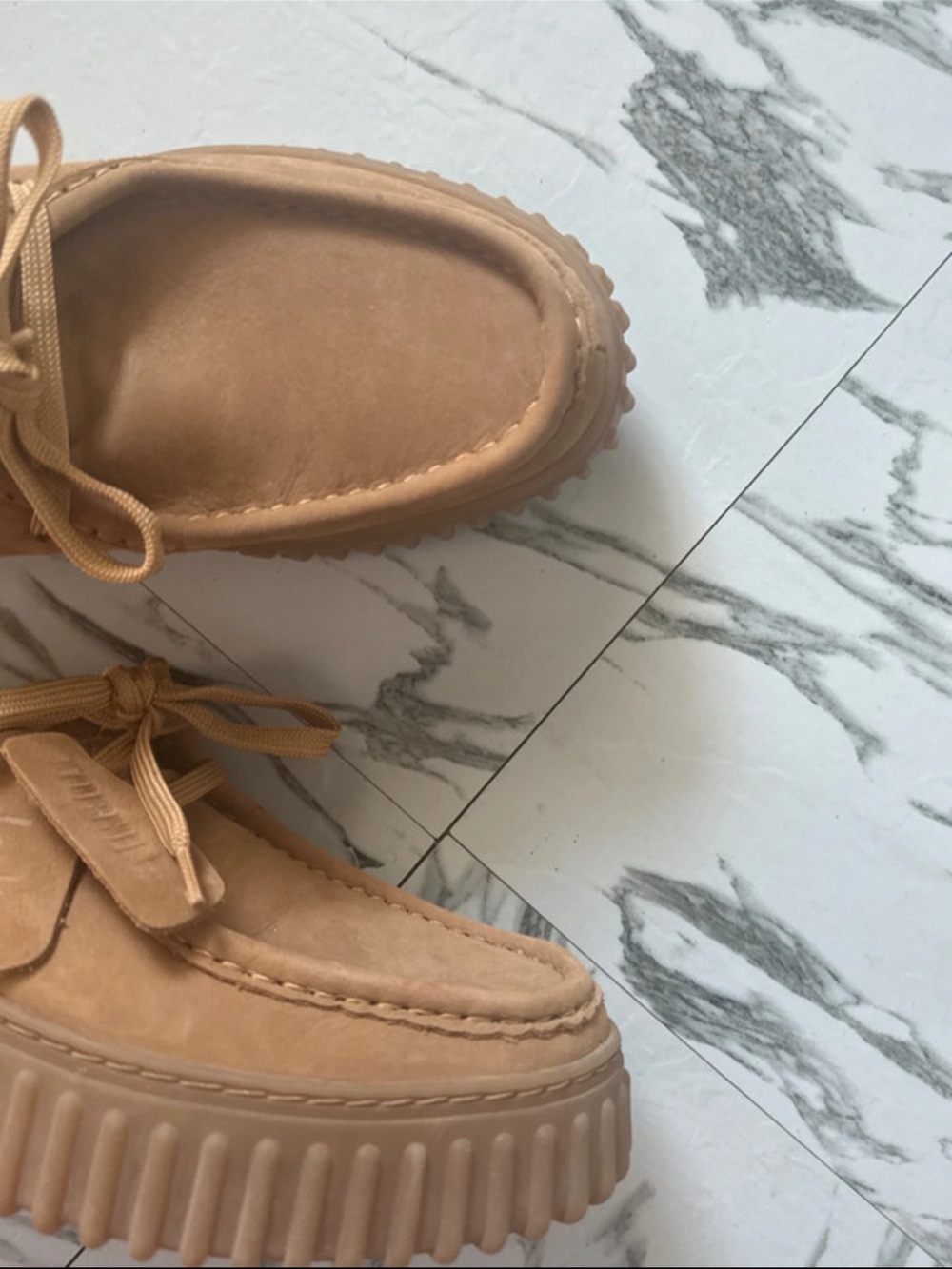 Women’s Clarks Platform Creeper Loafers in Tan Torhill - Picture 4 of 11